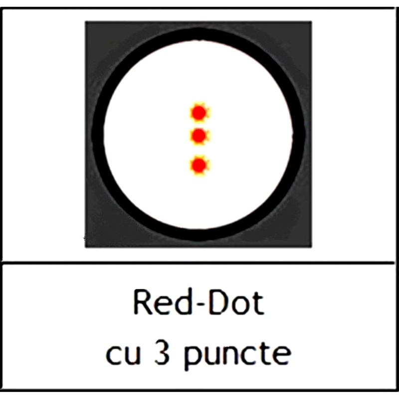Luneta TTG 1x30 Red-dot cu trei puncte 